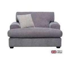 Lettie Fabric Snuggle Chair - Silver